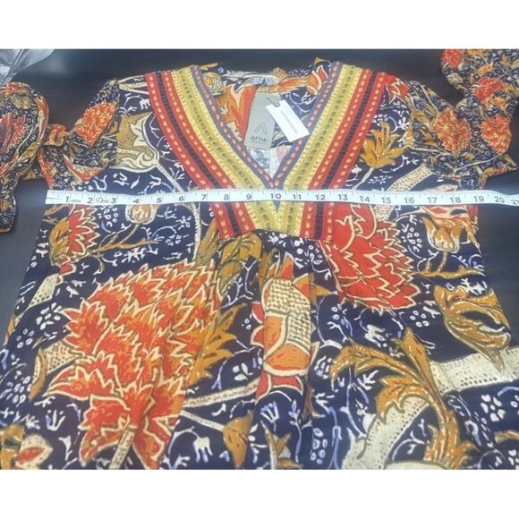 Anthropologie Bl^nk London Colorful Embroidered Long Sleeve Blouse Top Sz S NEW - Picture 9 of 10